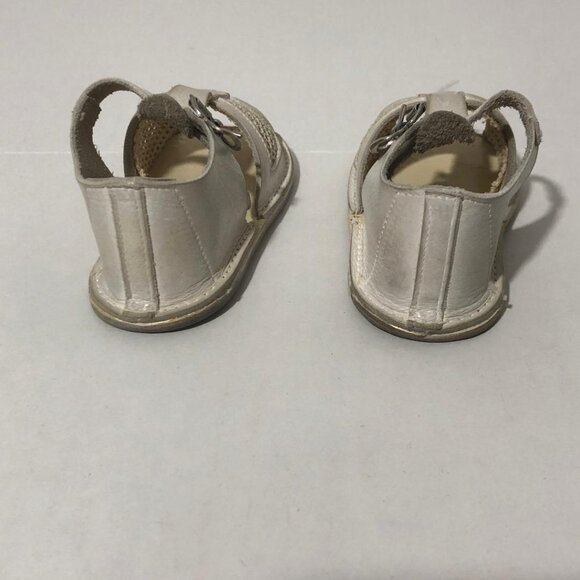 Vintage Buster Brown Childs Baby Shoes Sandals White Original Box Size 2 5-8 Mo - Picture 6 of 12